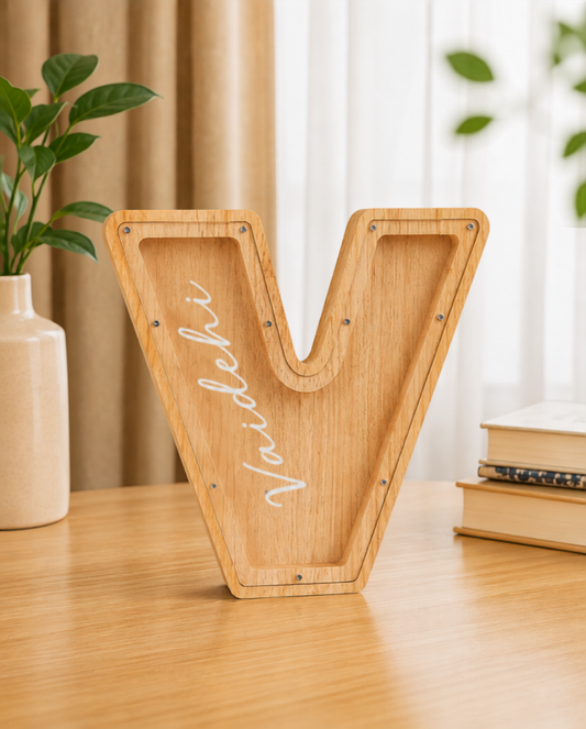 Personalised Wooden Alphabet Gullak