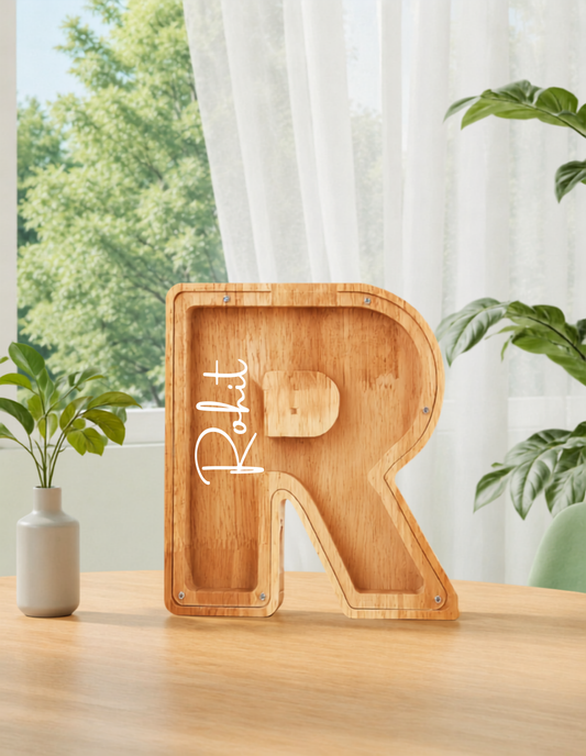 Personalised Wooden Alphabet Gullak