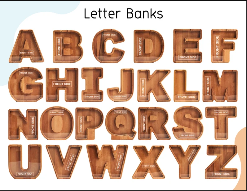 Alphabet Wooden Gullak