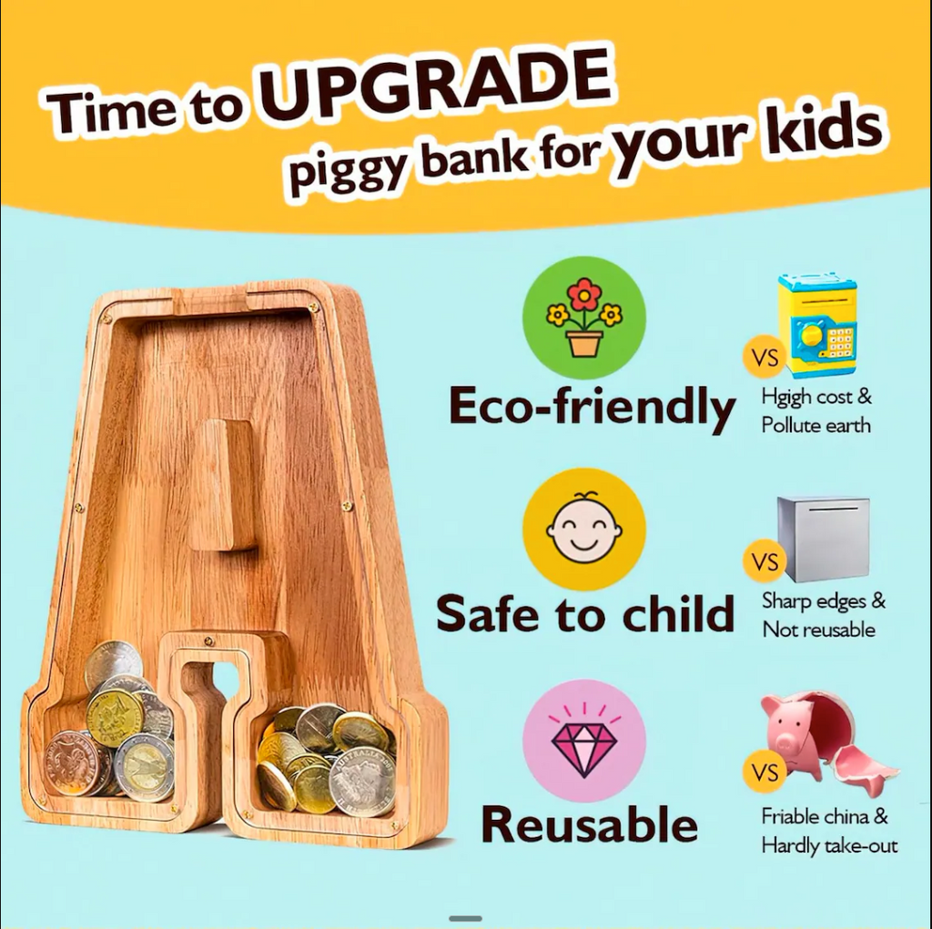 Alphabet Wooden Gullak