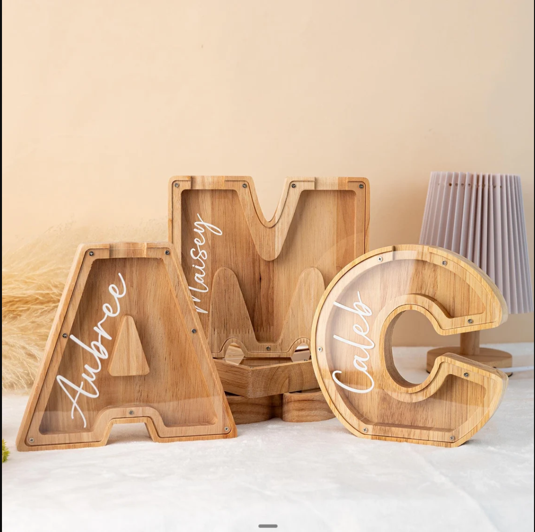 Alphabet Wooden Gullak