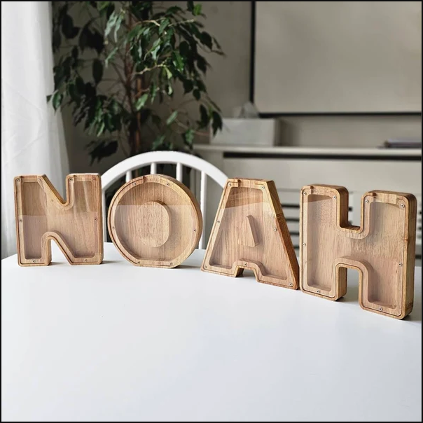 Alphabet Wooden Gullak